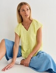 Zest Textured Puff Sleeve Top, Citron product photo View 03 S