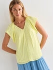 Zest Textured Puff Sleeve Top, Citron product photo View 05 S