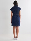 Denim Republic Belted Dress, Rinse product photo View 02 S