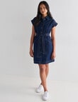 Denim Republic Belted Dress, Rinse product photo View 03 S