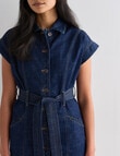 Denim Republic Belted Dress, Rinse product photo View 04 S