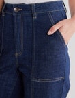 Denim Republic Crop Utility Jean, Rinse product photo View 04 S