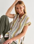 Zest Linen Blend Shirt, Multi Stripe product photo