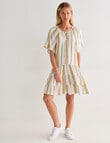 Zest Tiered Midi Dress, Multi Stripe product photo View 03 S