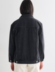 Denim Republic Denim Oversize Jacket, Black product photo View 02 S