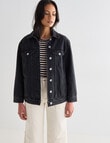 Denim Republic Denim Oversize Jacket, Black product photo View 05 S