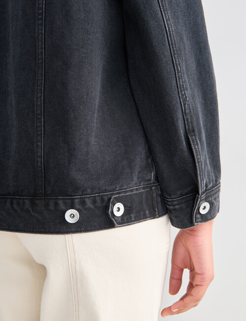 Denim Republic Denim Oversize Jacket, Black product photo View 06 L