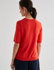 Jigsaw Juliette Cotton Cashmere Tee, Ruby product photo View 02 S