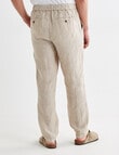 Gasoline Textured Herringbone Linen Pants, Natural product photo View 02 S