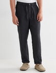 Gasoline Textured Linen Pants, Graphite product photo