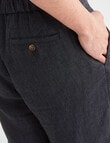 Gasoline Textured Linen Pants, Graphite product photo View 05 S