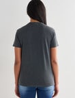 Denim Republic Vintage Wash Tee, Grey product photo View 02 S