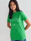 Denim Republic Puff Print Tee, Green product photo