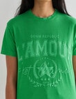 Denim Republic Puff Print Tee, Green product photo View 04 S