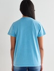 Denim Republic Foil Print Tee, Blue product photo View 02 S