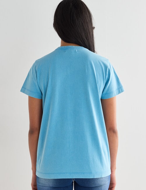 Denim Republic Foil Print Tee, Blue product photo View 02 L