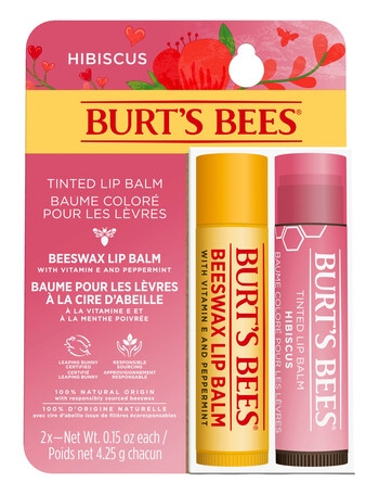 Burts Bees Tinted Lip Balm & Lip Balm Pack, Hibiscus product photo