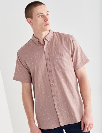 Tarnish Double Layer Dot Shirt, Dusky Pink product photo