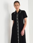 Mineral Whitney Ribbed Knitwear Midi Dress, Black product photo View 05 S