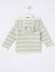 Little Bundle Hooded Knit Cardigan, Striped product photo View 02 S