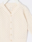 Little Bundle V-Neck Knit Cardigan, Vanilla product photo View 02 S