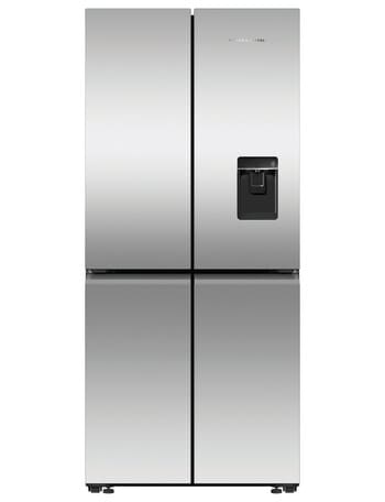 Fisher & Paykel 500L Quad Door Fridge Freezer with Ice & Water, Stainless Steel, RF500QNUX1 product photo