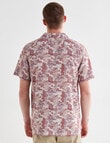 Tarnish Ditsy Paisley Short Sleeve Shirt, Burgundy product photo View 02 S