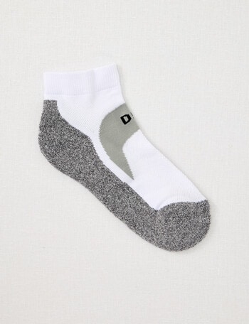 DS Socks Coolmax Twist Yarn Anklet, White, 5-9 product photo