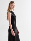 Mineral Georgie Ribbed Dress, Black product photo