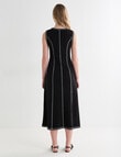 Mineral Georgie Ribbed Dress, Black product photo View 02 S