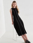 Mineral Georgie Ribbed Dress, Black product photo View 03 S