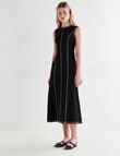 Mineral Georgie Ribbed Dress, Black product photo View 05 S