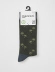 Mazzoni Palm Tree Viscose Rayon From Bamboo Dress Sock, Green product photo View 02 S