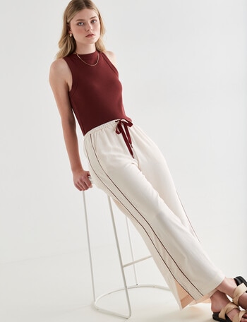 Mineral Juniper Striped Pant, Cream product photo