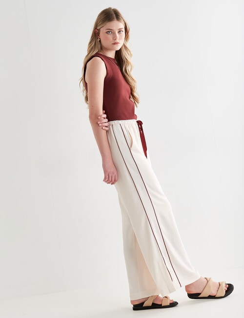 Mineral Juniper Striped Pant, Cream product photo View 03 L