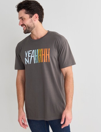Mr Vintage YeahNah Tee, Graphite product photo