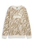 Puma Essential Animal Crew Sweat, Alpine Snow product photo