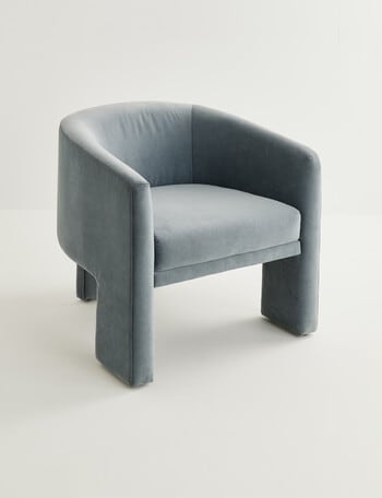 LUCA Parla Fabric Chair, Deluxe Velvet Sky Blue product photo