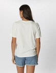 ONLY Harriet Short Sleeve Tee, Cloud Dancer product photo View 02 S