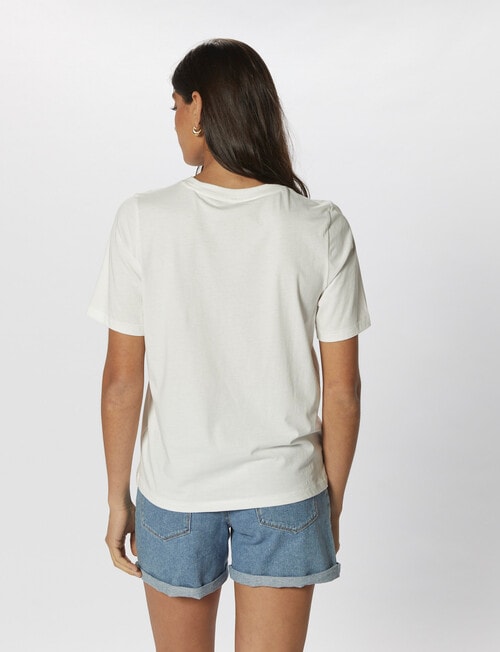 ONLY Harriet Short Sleeve Tee, Cloud Dancer product photo View 02 L