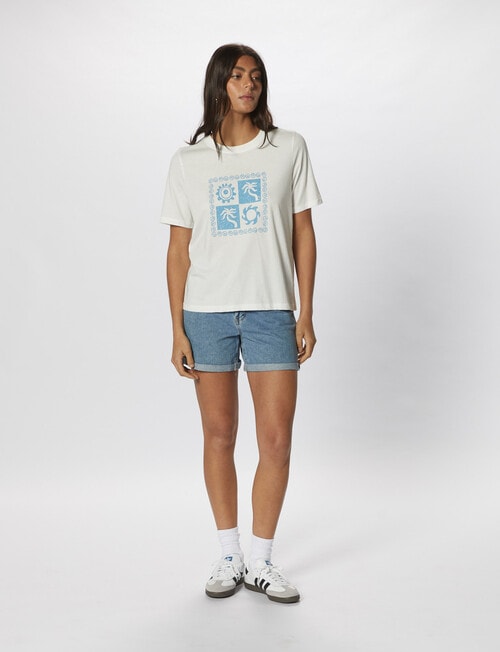 ONLY Harriet Short Sleeve Tee, Cloud Dancer product photo View 04 L