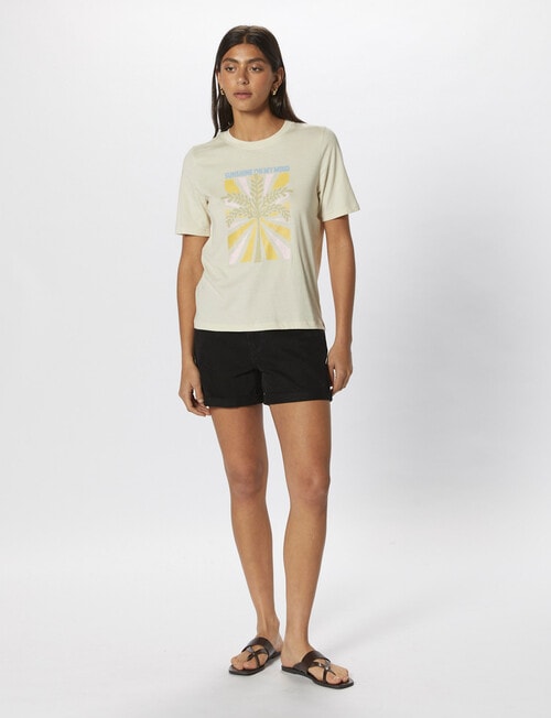 ONLY Harriet Short Sleeve Tee, Sunshine Birch product photo View 05 L