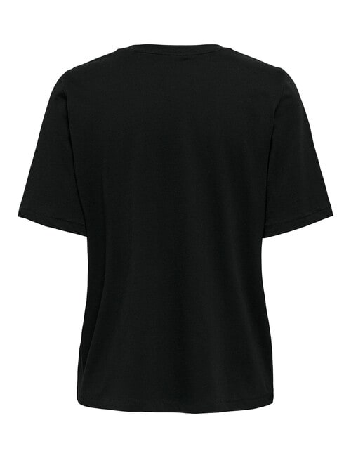 ONLY Maddie Short Sleeve Tee, Black Being product photo View 02 L