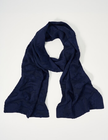 Harlow Chiffon Burnout Evening Wrap, Navy product photo