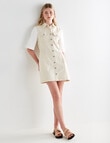 Mineral Davis Denim Shirt Dress, Cream product photo