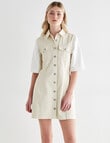 Mineral Davis Denim Shirt Dress, Cream product photo View 05 S