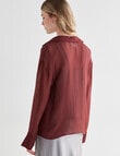 Mineral Misa Tie Front Top, Cherry product photo View 02 S