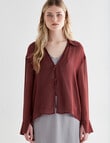 Mineral Misa Tie Front Top, Cherry product photo View 04 S