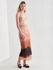 Mineral Milo Slip Print Dress, Brown product photo View 05 S