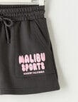 Switch Malibu Puff Print Fleece Short, Charcoal product photo View 02 S